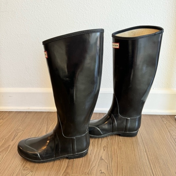 Hunter REGENT Black Equestrian Riding Boot Style Rare No Buckle wellies FLAW - Picture 11 of 15